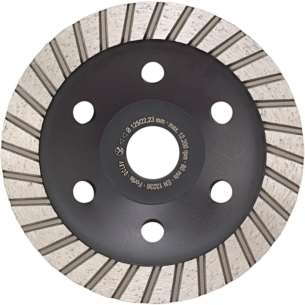 Diamant-Schleifteller Power Turbo  125 mm 1-reihiges Turbosegment Bohrung 22,2 FORTIS
