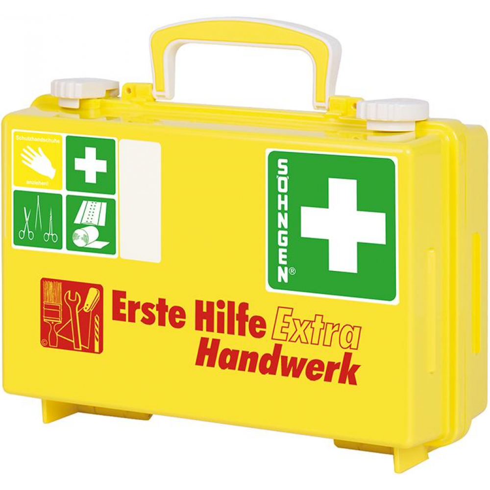 Erste-Hilfe-Koffer Extra Handwerk DIN,13157 gelb
