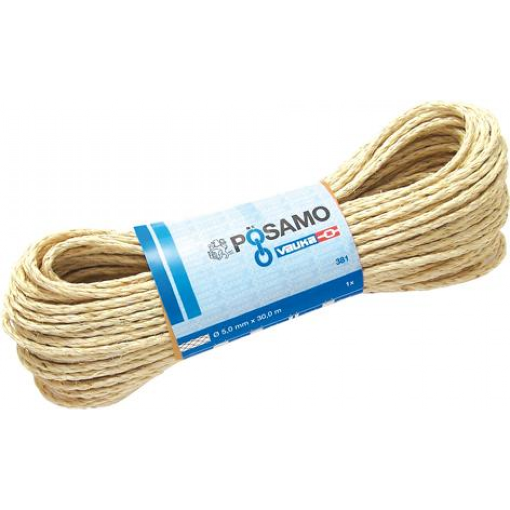 Sisal-Wäscheleine 5,0mm x 30m gedreht PÖSAMO