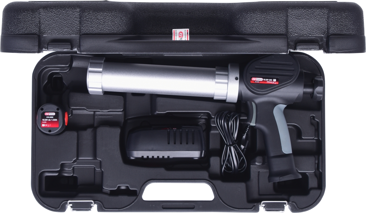 KSTOOLS Akku-Kartuschen-Pistole 310 ml mit 1 Akku und 1 Ladegerät