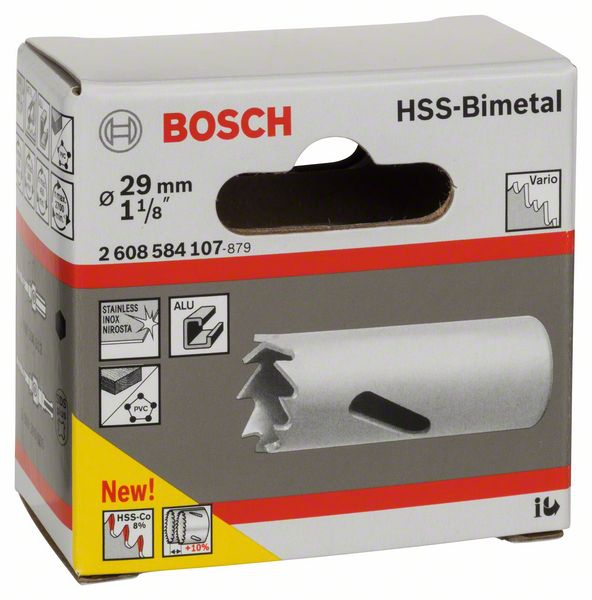 Bosch Lochsäge HSS-Bimetall für Standardadapter, 29 mm, 1 1/8-Zoll