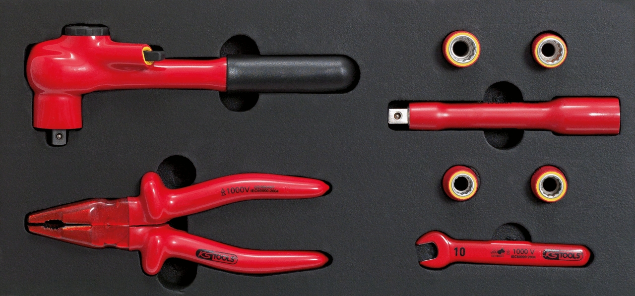 KSTOOLS Werkzeugsatz mit isolierten Werkzeugen für PSA-Elektrofahrzeuge, 8-tlg