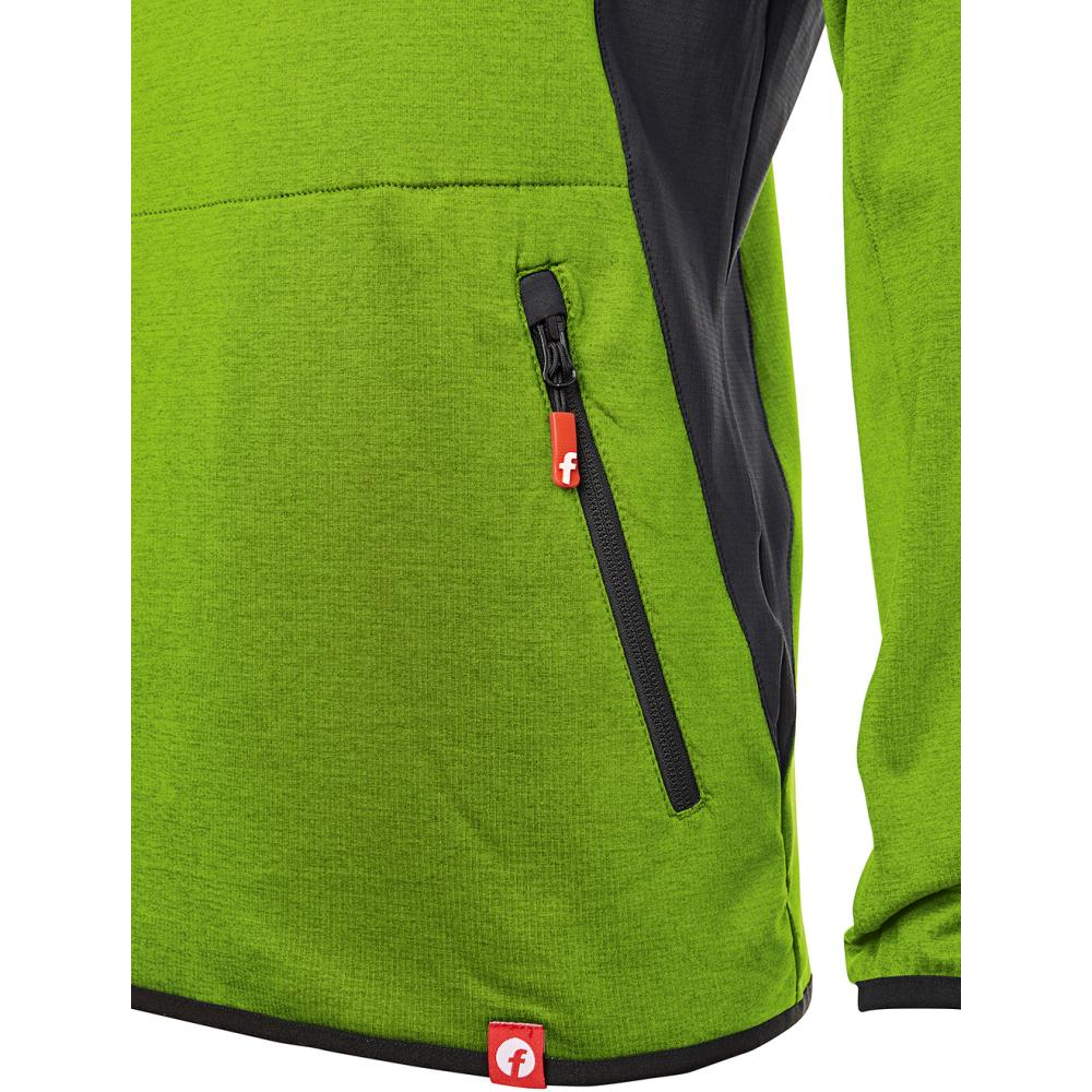 Fleecepullover Gr. L lime/schwarz meliert Fortis Elements