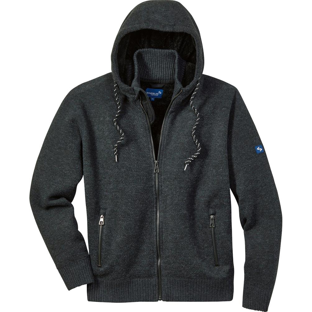 Strickjacke Schärding anthrazit/schwarz-meliert