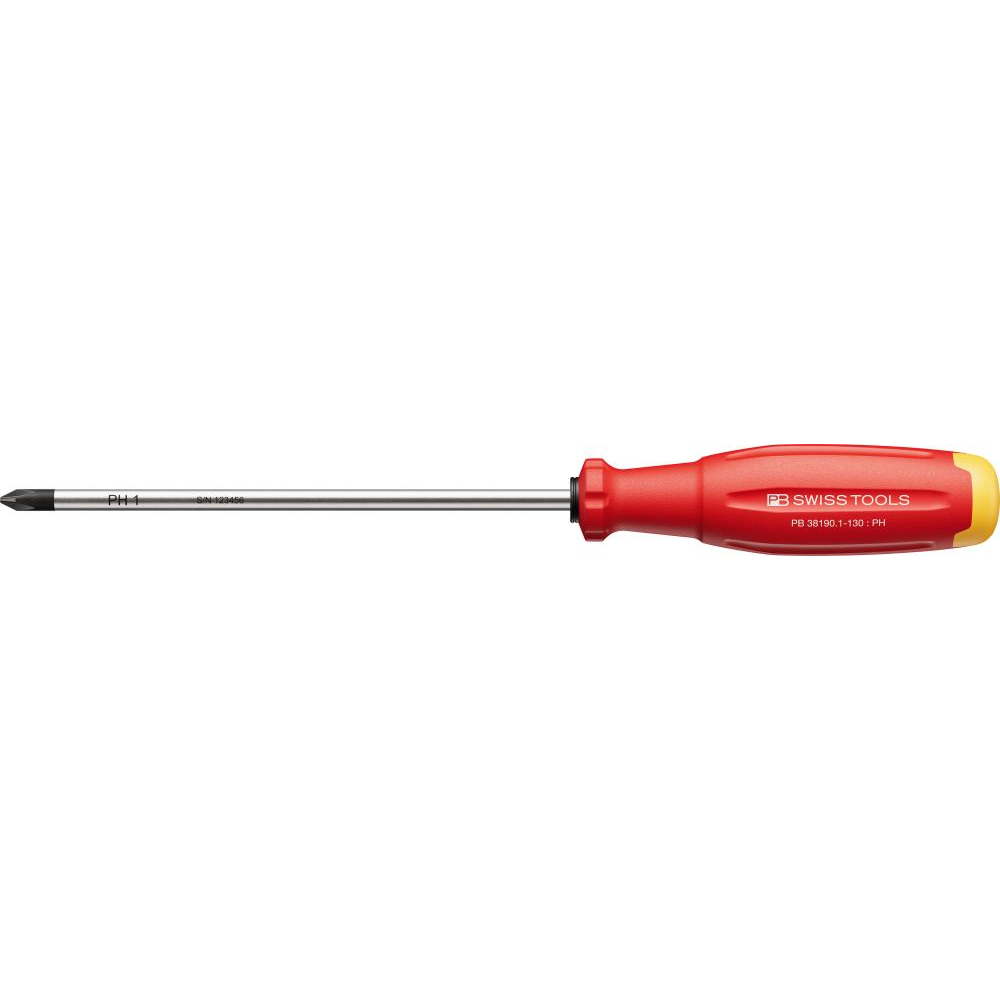 Schraubendreher für Kreuzschlitz-Schrauben PH, Nr. PB 8190 PH1x130mm Swiss Grip Tools