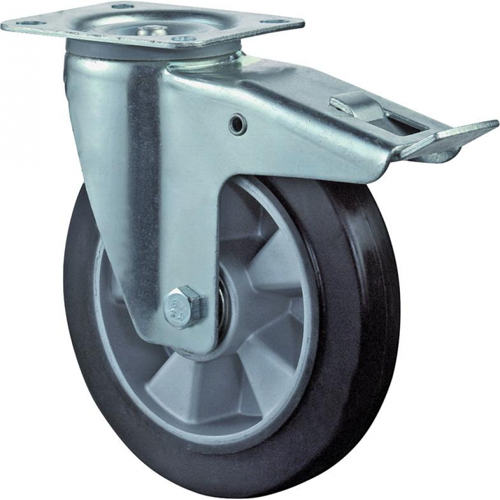Lenkrolle L420.B80 100mm Platte,KL,Fest L420.B80.100
