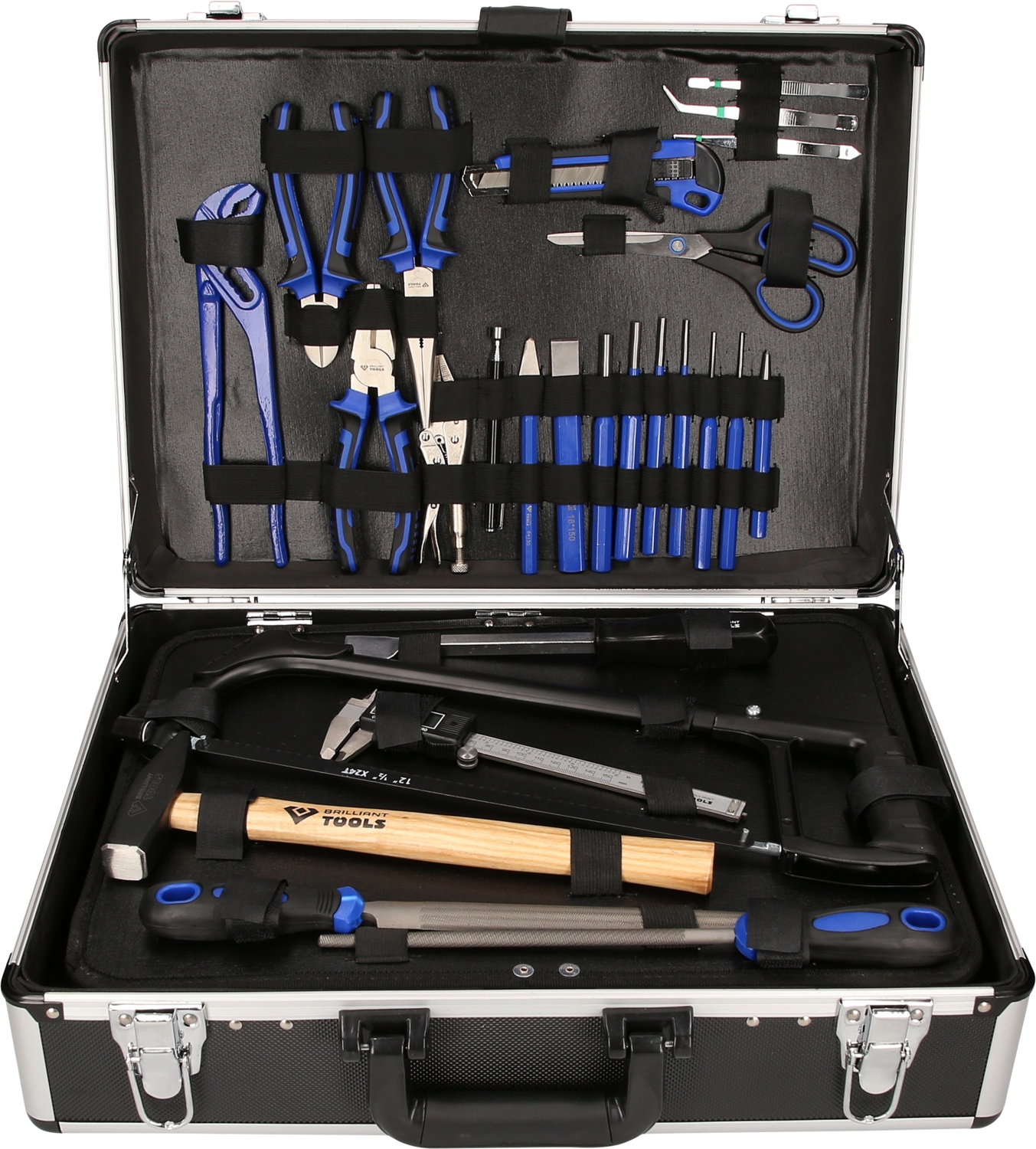 Brilliant Tools  1/4" + 1/2" Universal-Werkzeug-Satz, 143-tlg