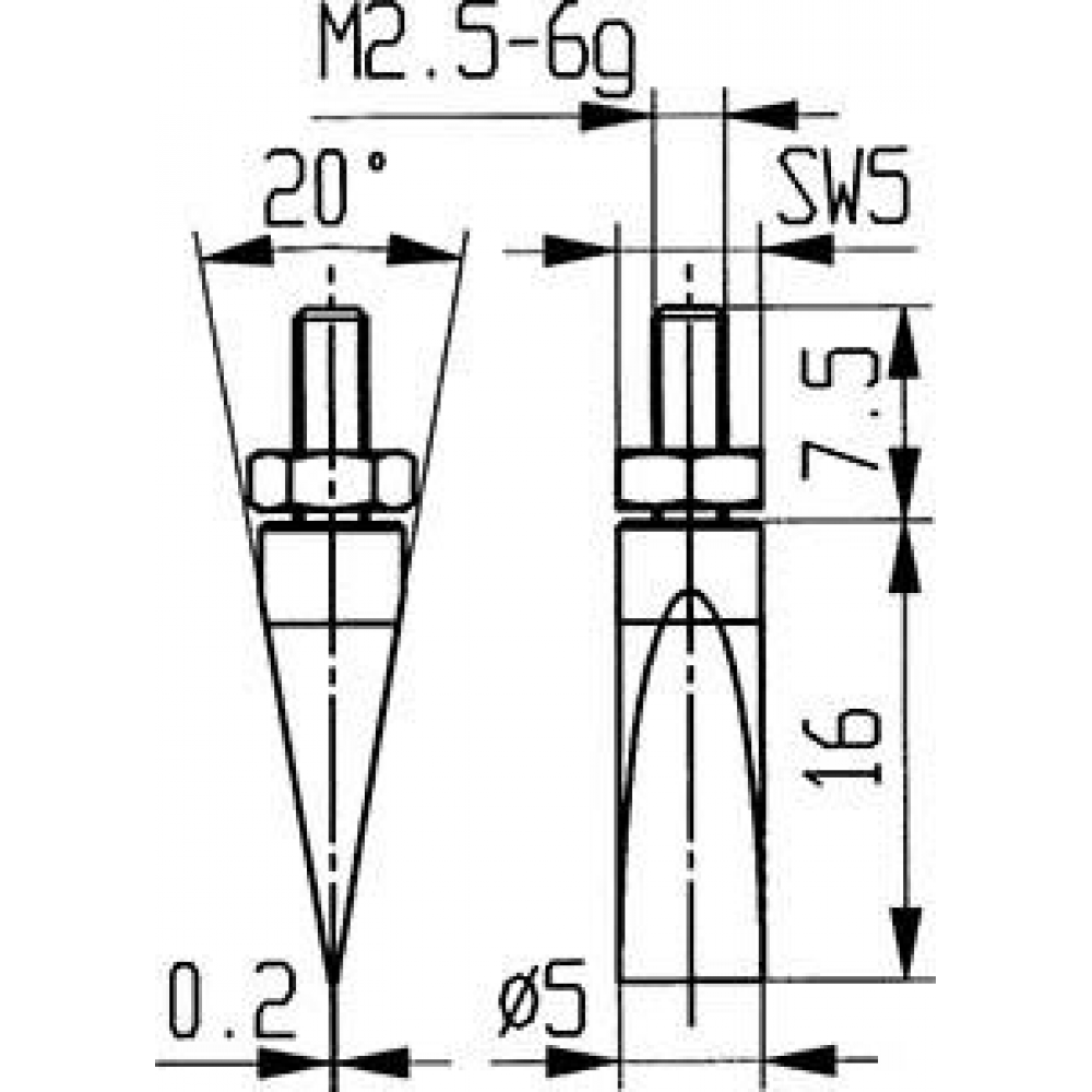 Messeinsatz, HM-bestückt HM Typ 20 5/ 0mm,KÄFER