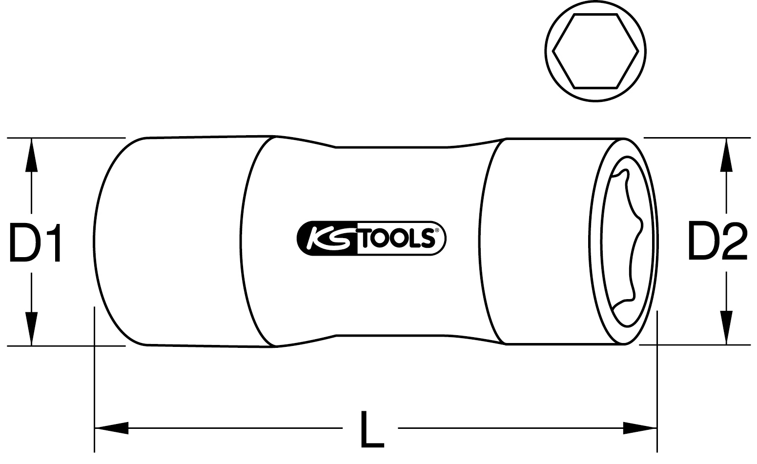 KSTOOLS 1/4" Stecknuss mit Schutzisolierung, 12mm