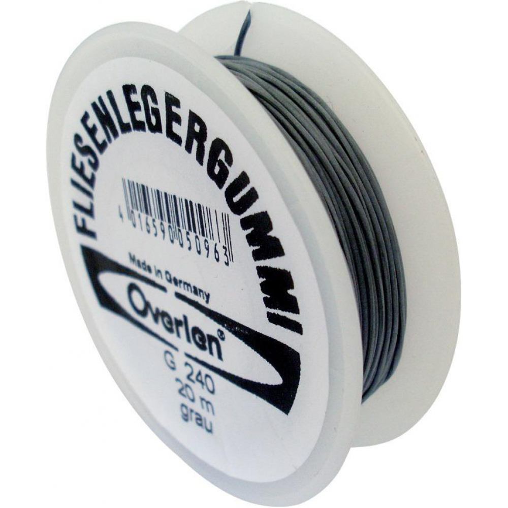 Fliesenlegergummi Fliesenleger Gummi 20m grau Overmann