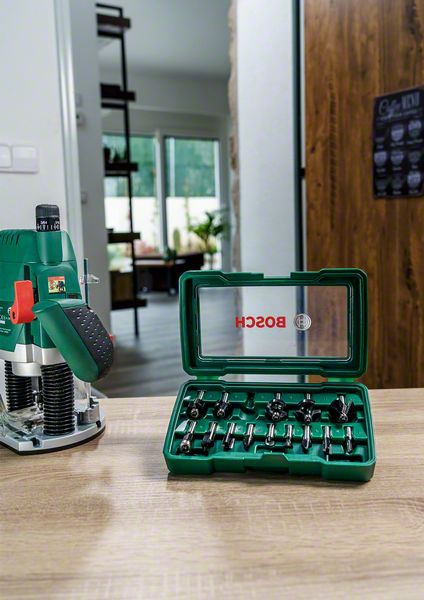 Bosch HM-Fräser-Set mit 8 mm Schaft, 15-teilig
