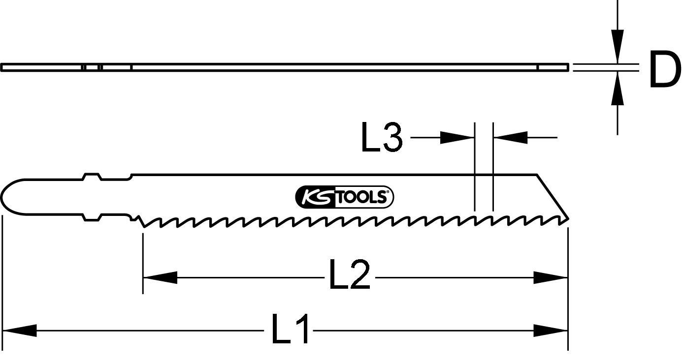 KSTOOLS Bi-Metall-Stichsägeblatt, HSS, 75mm, 2mm, T118B, 5er Pack