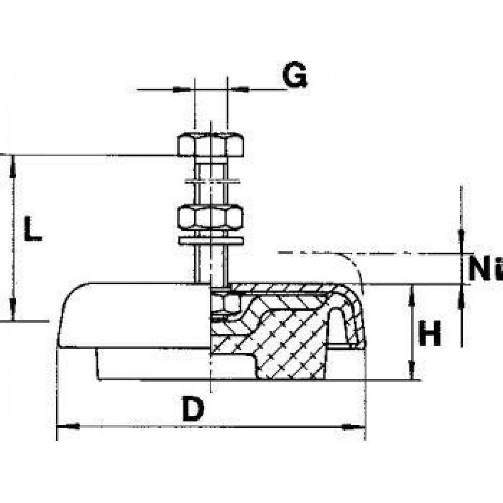 Level-Mount Maschinenlagerung Typenreihe LM 2000kg 3-33 EFFBE