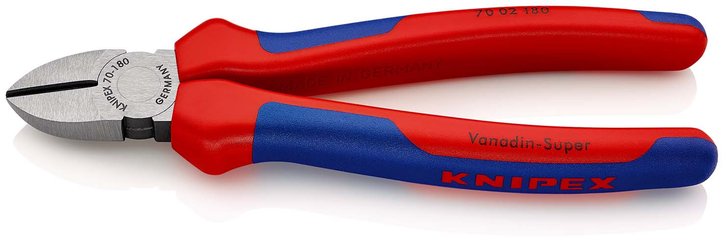 Seitenschneider poliert mitMehrkomponenten-Griffen180mm KNIPEX