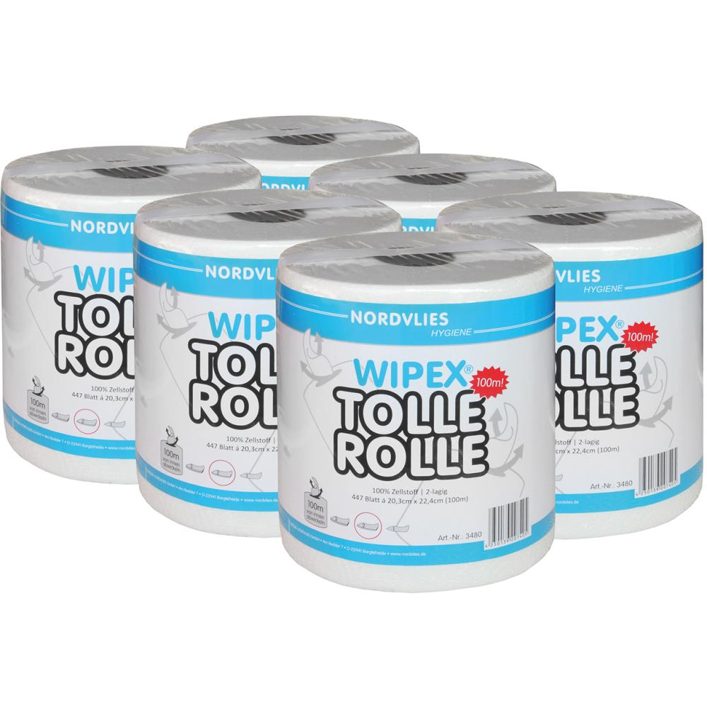 Putztuchrolle WIPEX TOLLE ROLLE 2-lagighochweiß 20,3 x 22,4 cm