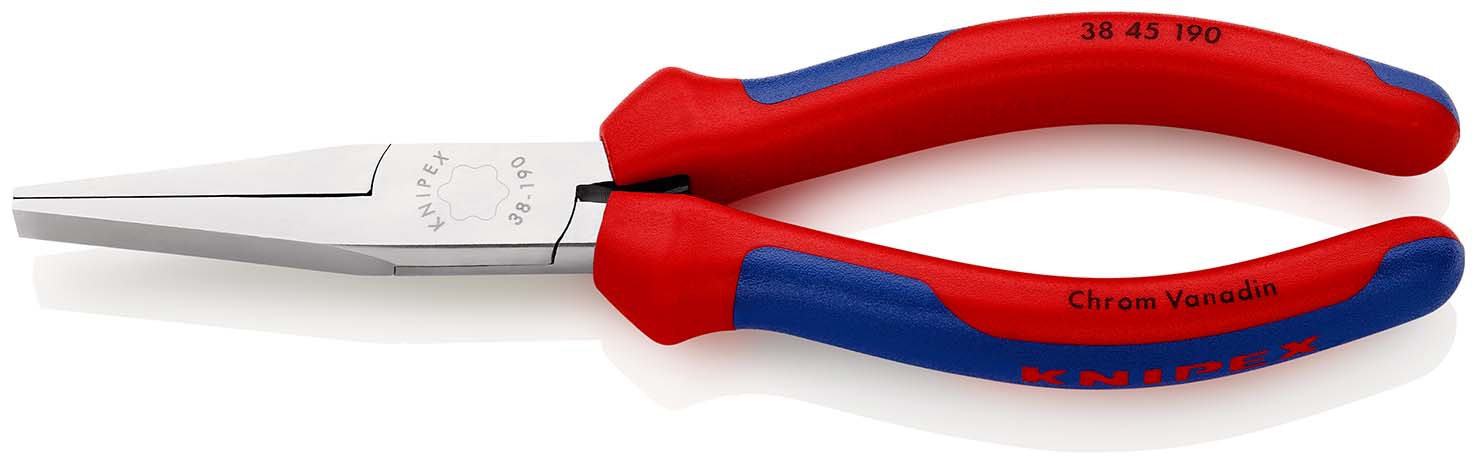 KNIPEX 38 45 190 Mechanikerzange mit Mehrkomponenten-Hüllen verchromt 190 mm