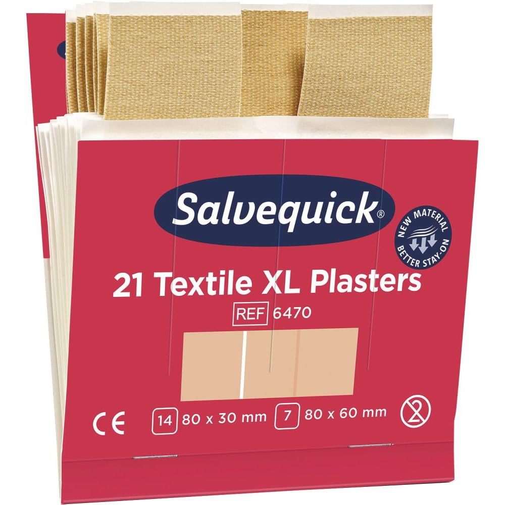 Nachfüllpackungen Salvequick 6x21PTextil extra groß