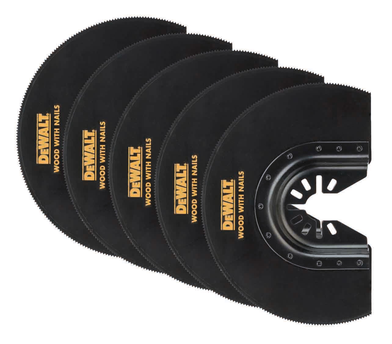 Dewalt DT20729-QZ,  Multi-Tool Saegeblatt Segment 100mm 5Stk, 5er Pack Segmentsägeblatt, gekröpft 100 mm