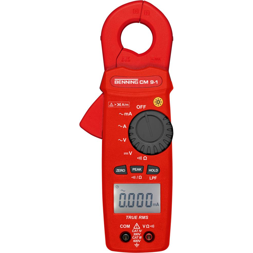 Leckstromzange CM 9-1 Digital-Stromzangen- Multimeter Benning