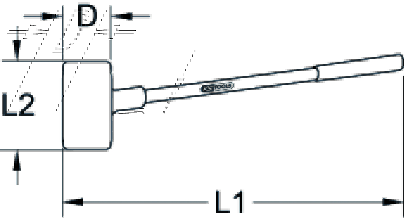 KSTOOLS Rückschlagfreier Schonhammer, XL, 5500g