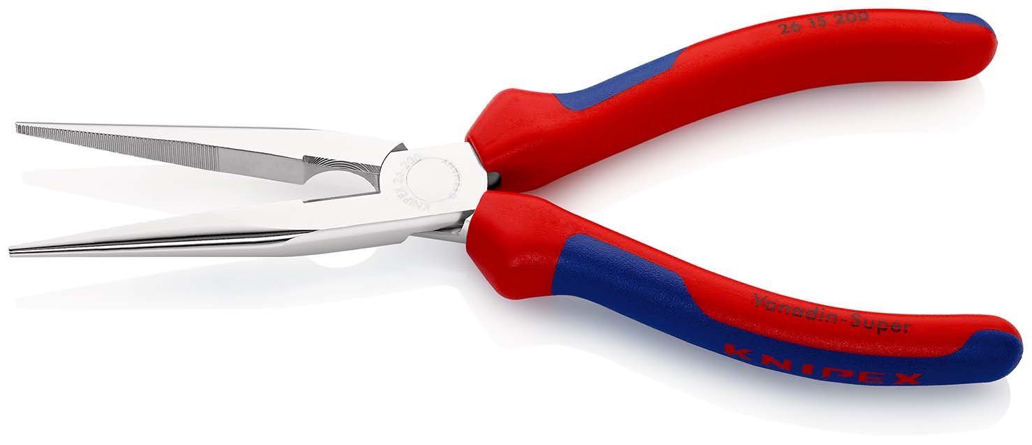 Storchschnabelzange verchromt gerade mitMehrkomponenten-Griffen200mm KNIPEX