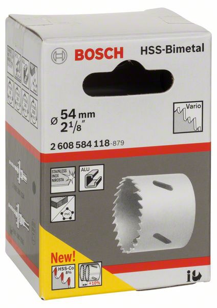Bosch Lochsäge HSS-Bimetall für Standardadapter, 54 mm, 2 1/8-Zoll