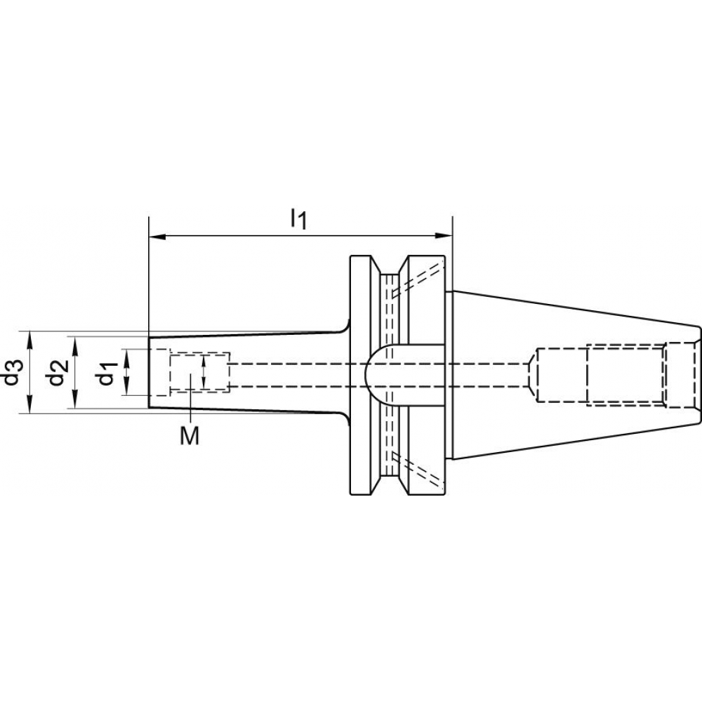 Spannfutter für Einschraubfräser Aufnahme JISB6339ADB BT40 M10x100mm FORTIS