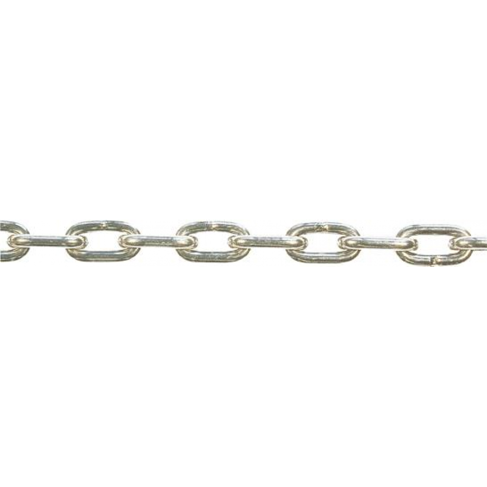 Schweißkette 6,0 mm ähnlich DIN 766 Form A kurzgliedrig galvanisch verzinkt Bundware 30m