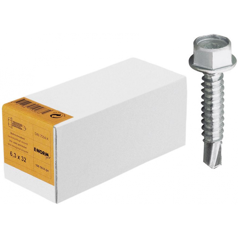 Bohrschraube 4,8x50 DIN 7504 Form K galvanisch verzinkt E-NORMpro HP