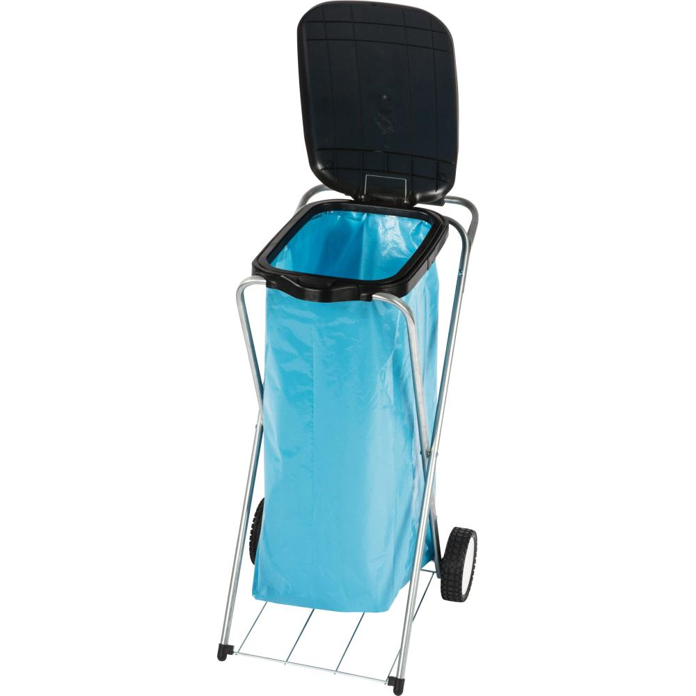 Abfallsammler, 1-fach Abfallsamml. 1x120 l Fahrb. mit Deckel