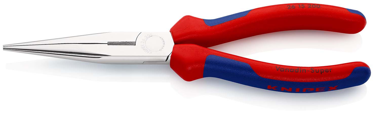 Storchschnabelzange verchromt gerade mitMehrkomponenten-Griffen200mm KNIPEX