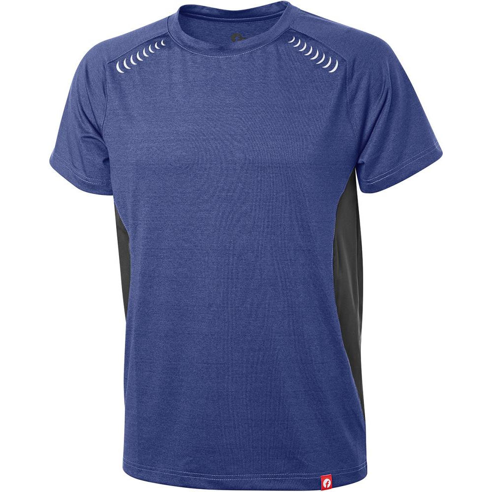 T-Shirt Gr. 3XL Quick Dry kornblau/schwarz meliert Fortis Elements