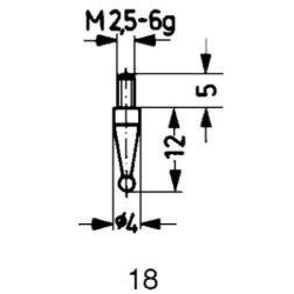 Messeinsatz, HM-bestückt HM Kugel Typ 18 4/ 0mm,KÄFER