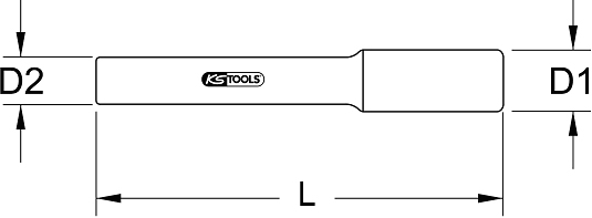 KSTOOLS 3/8" Bithalter mit Schutzisolierung, 250mm