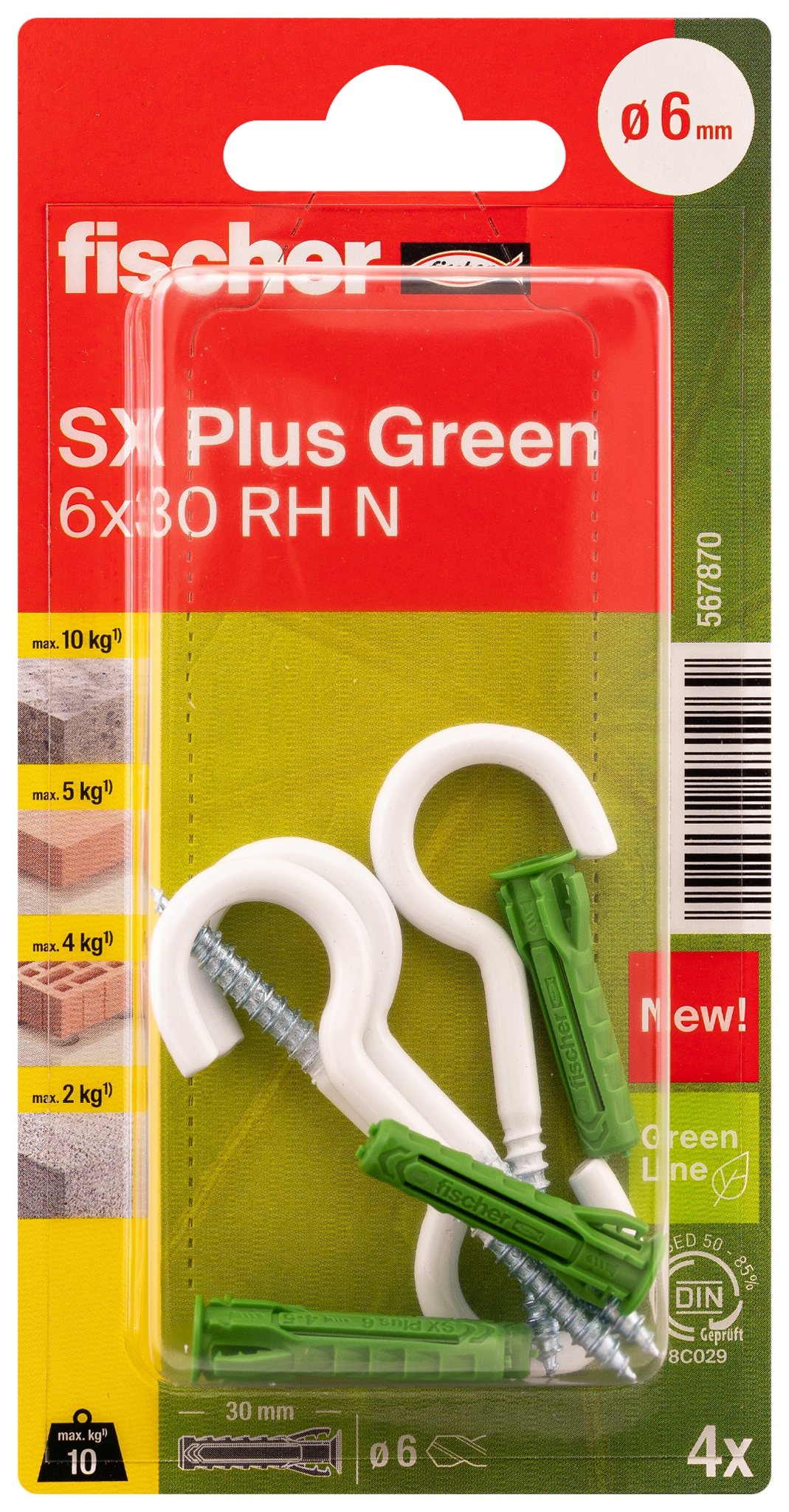 Fischer SX Plus Green 6 x 30 RH K. Der Spezialist im Vollbaustoff mit nachwachsenden Rohstoffen.