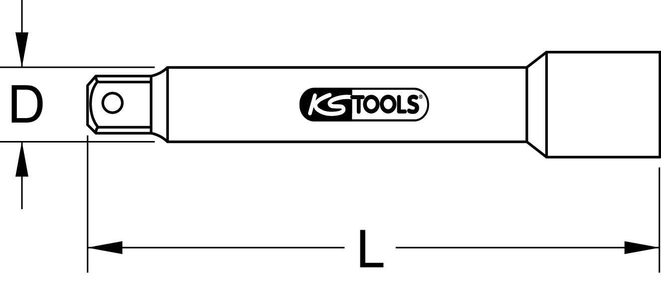 KSTOOLS Gewindebohrverlängerung, 4,9mm/M5- M8