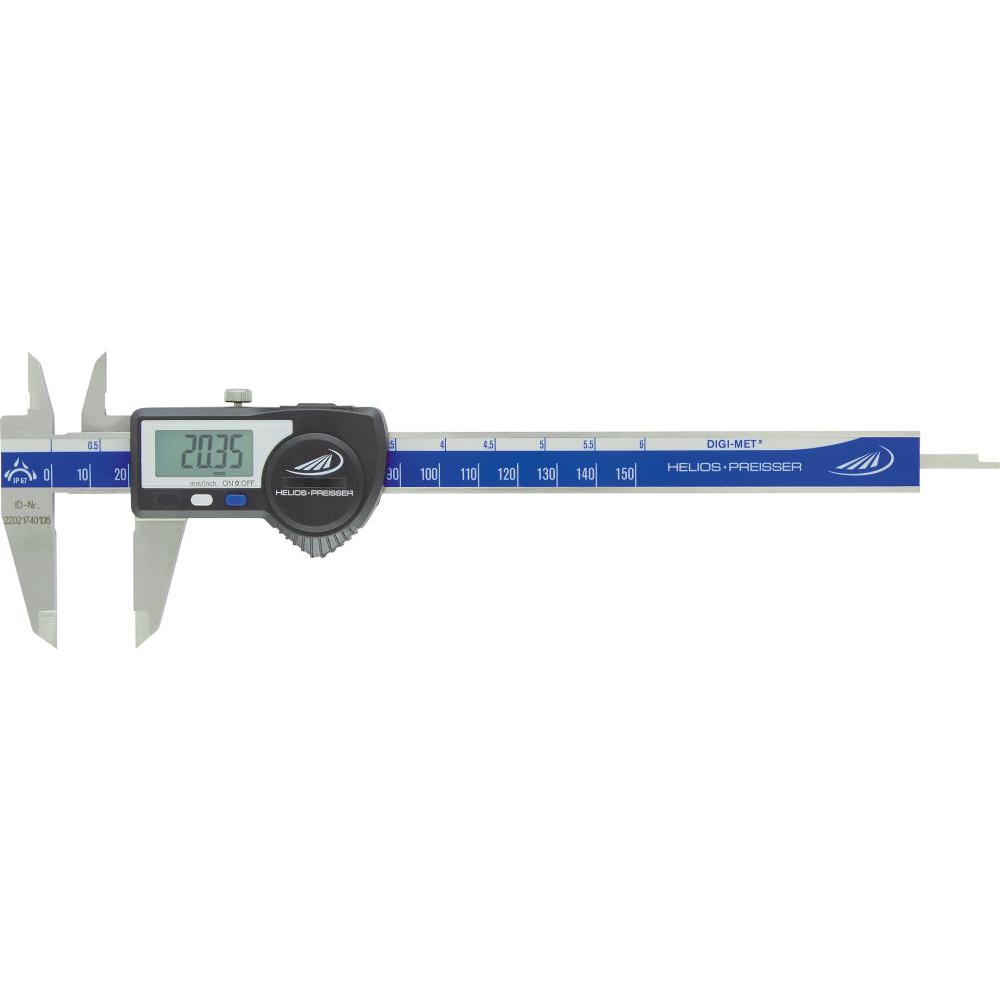 Digital-Taschenmessschieber DIGI-MET IP67, mit Datenausgang 150mm m.Daten ET HP