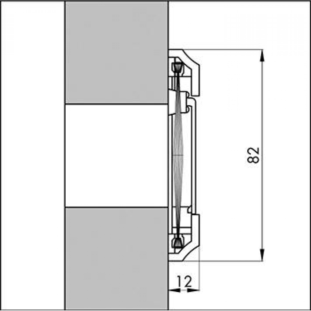 Briefkasteneinwurf PVC 34,5 x 8,23 cm, weiß mit Klappe und Bürste
