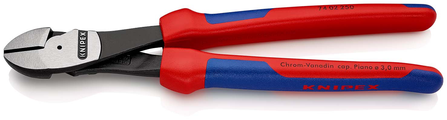 Kraft-Seitenschneider poliert mitMehrkomponenten-Griffen250mm KNIPEX