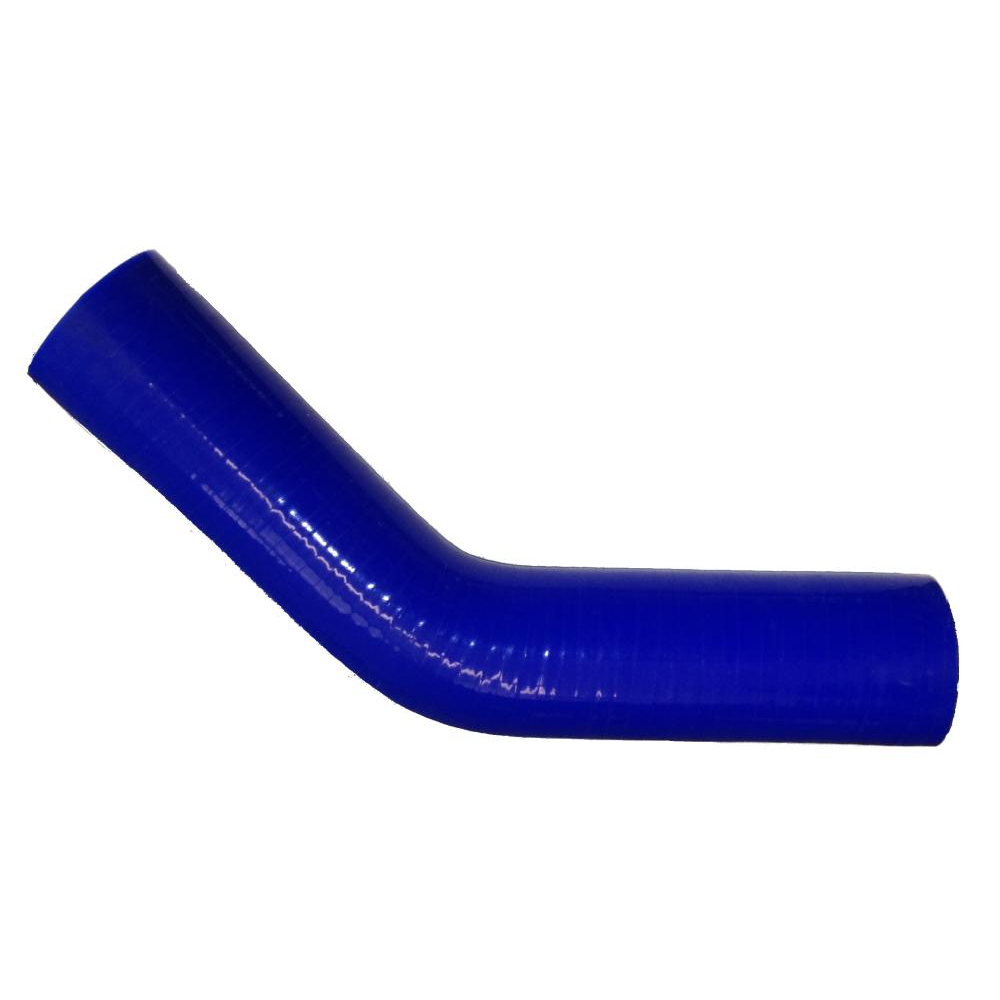 Silikon-Kühlerschlauch, Krümmer 45°, blau Silikon Kühlerschlauch 45G, 60x5mm, Schenkellänge, je: 152mm