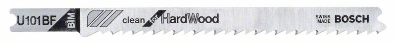 Bosch Stichsägeblatt U 101 BF Clean for Hard Wood, 3er-Pack