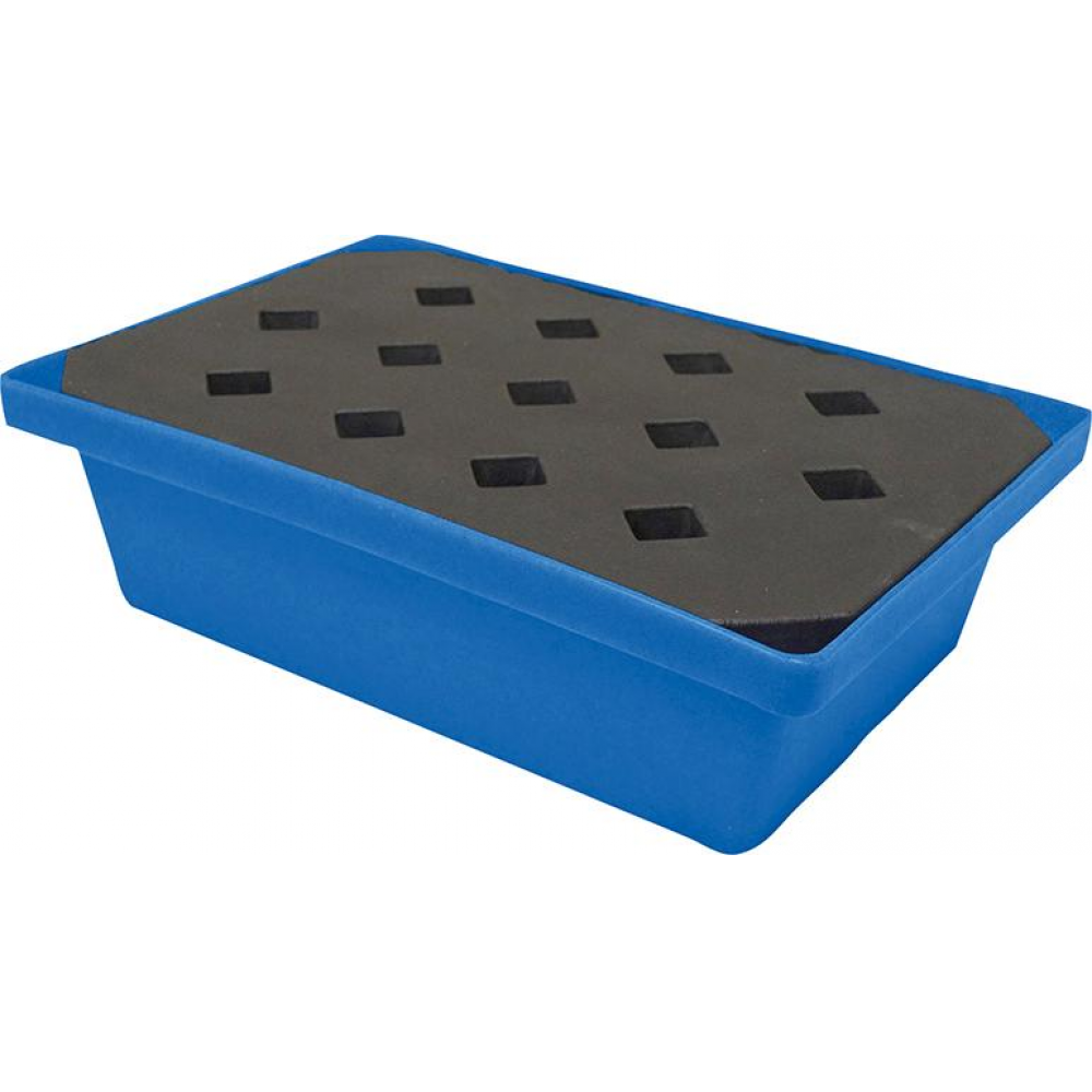 PE-Auffangwanne ST20 mit Rost für Kleingebinde 59,5x39,5x17cm, 22 Liter
