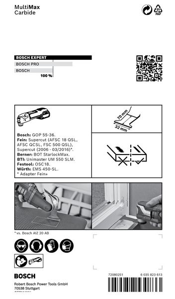 Bosch EXPERT MultiMax MAII 32 APIT Blatt für Multifunktionswerkzeuge, 32 mm
