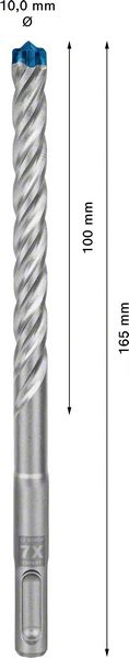 Hammerbohrer EXPERT 10x100x165mm BoschVE à 10 StückSDS plus-7X