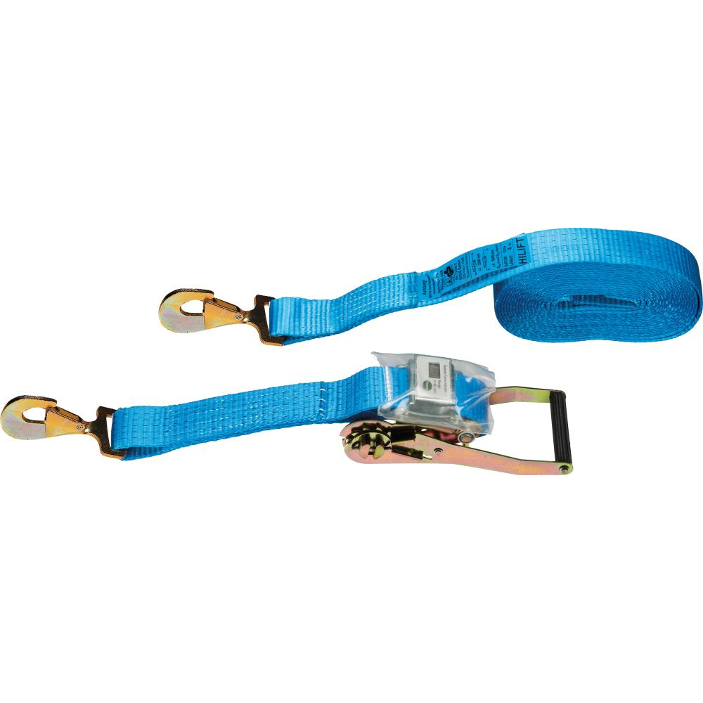 Zurrgurt, mit Langhebel-Zugratsche, 5 t Langhebel-Zurrgurt 50mm 10m 5T K-Haken