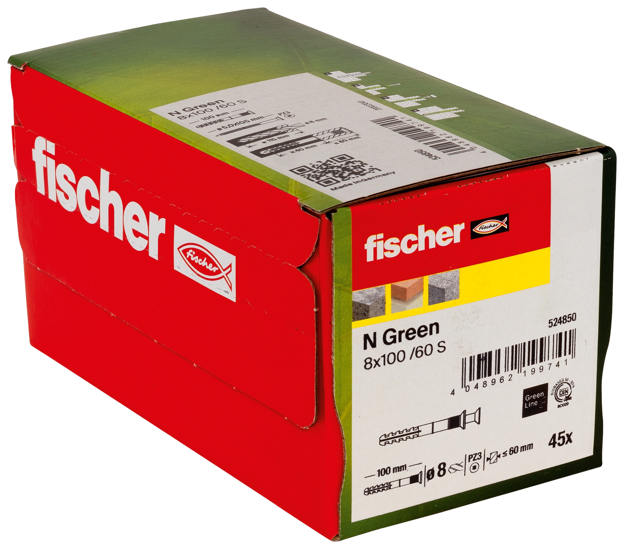 Fischer N Green 8 x 100/60 S. Der Schlagdübel aus nachwachsenden Rohstoffen für eine einfache, schnelle und wirtschaftliche Montage.