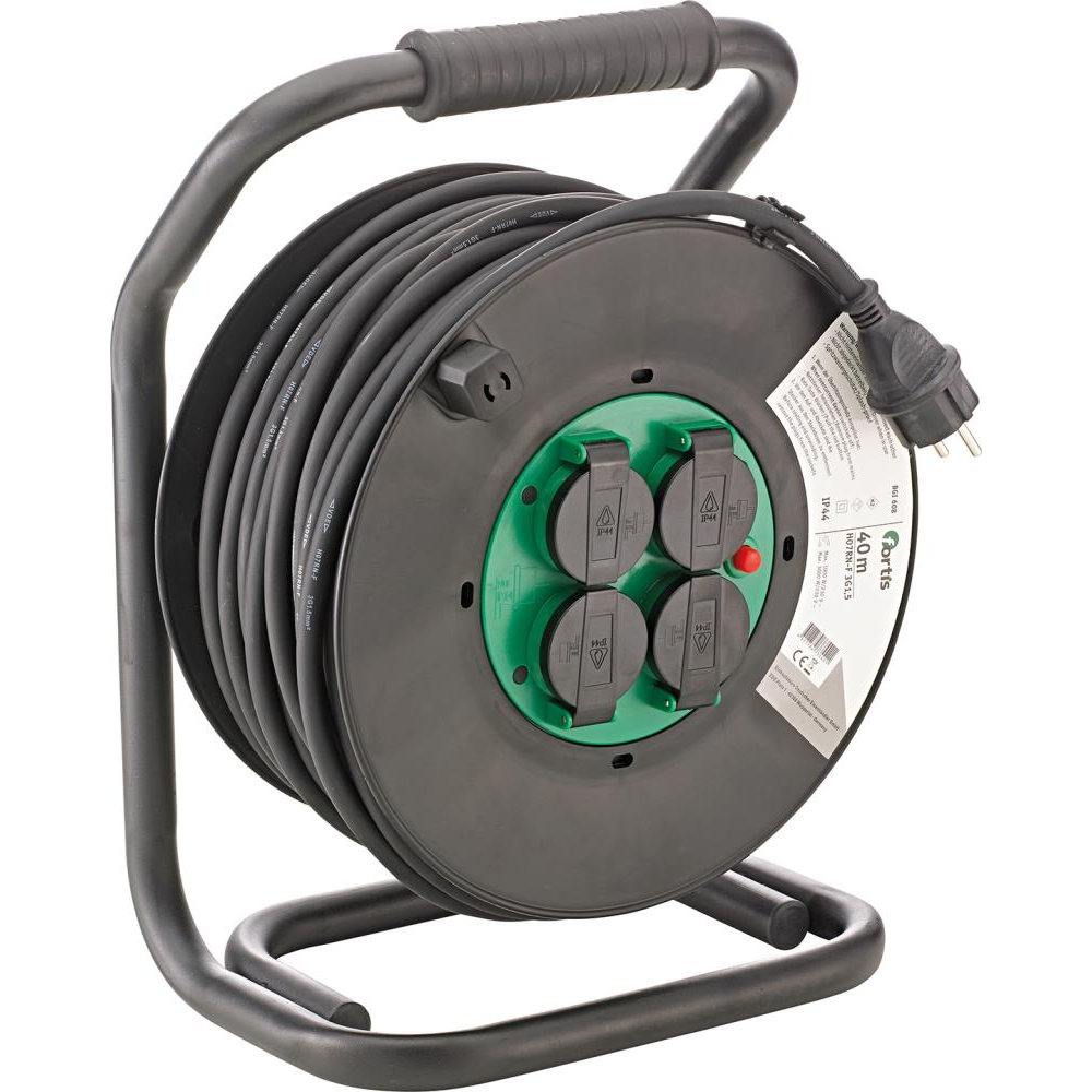 Kunststoff-Kabeltrommel, Neopren und Gummi Kabeltrommel Kunststoff H07RN-F3G1,5 40m FORTIS