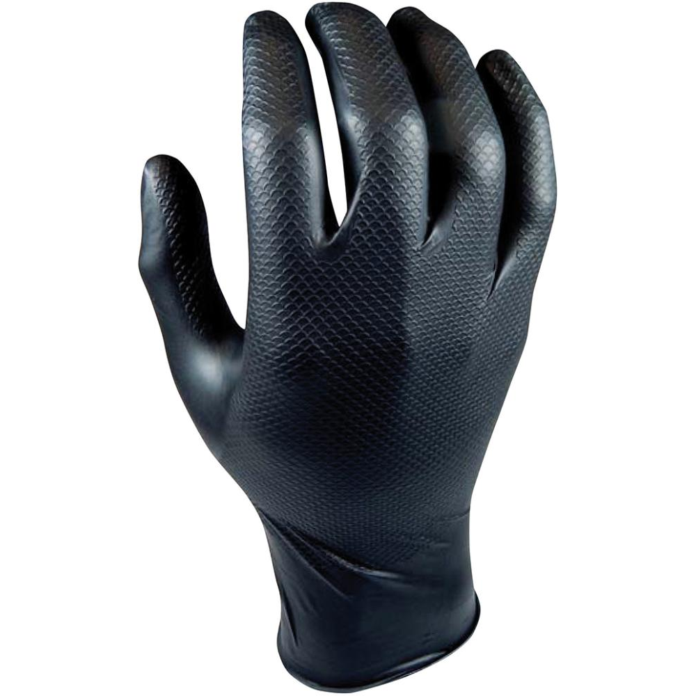 Einweghandschuh Grippaz, NBR Handschuh schwarz,Gr.M, Box, a 50 Stück