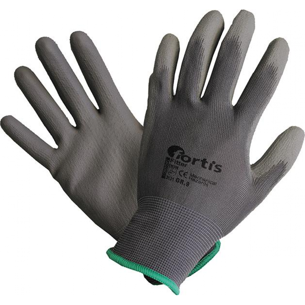 Handschuh Gr.10 PU/Nylon grau FORTISPU/Nylon, grau,Gr.10, FORTIS