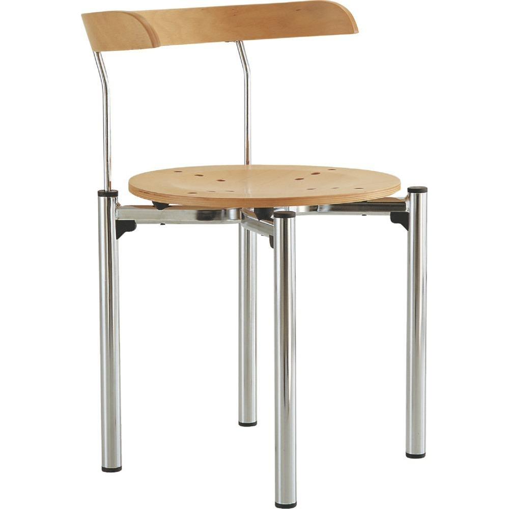 Stuhl Modell BISTRO H:700mm chrom/Buche